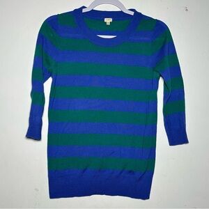 FLAW J. Crew Vibrant Blue and Green Knit Top FLAW